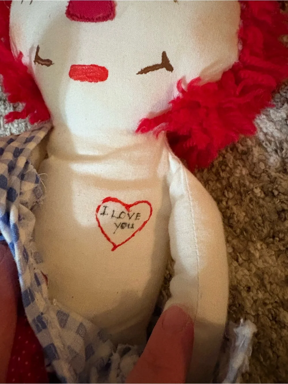 Vintage homemade Raggedy Ann and Andy Dolls
